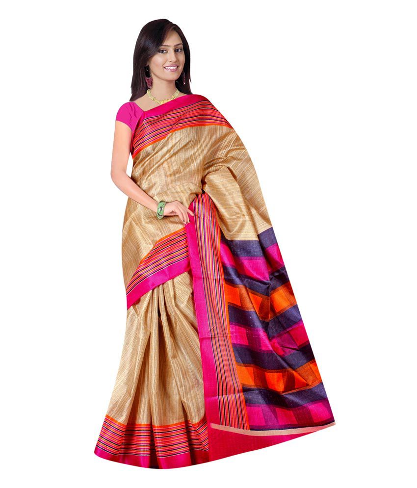 Patankar Fab Multi Color Bhagalpuri Silk Saree - Buy Patankar Fab Multi ...