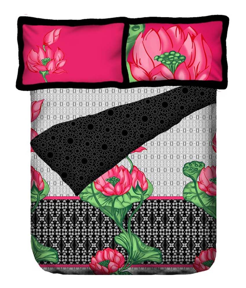 Portico New York Manish Arora Multicolour King Size Bed Cover With 2