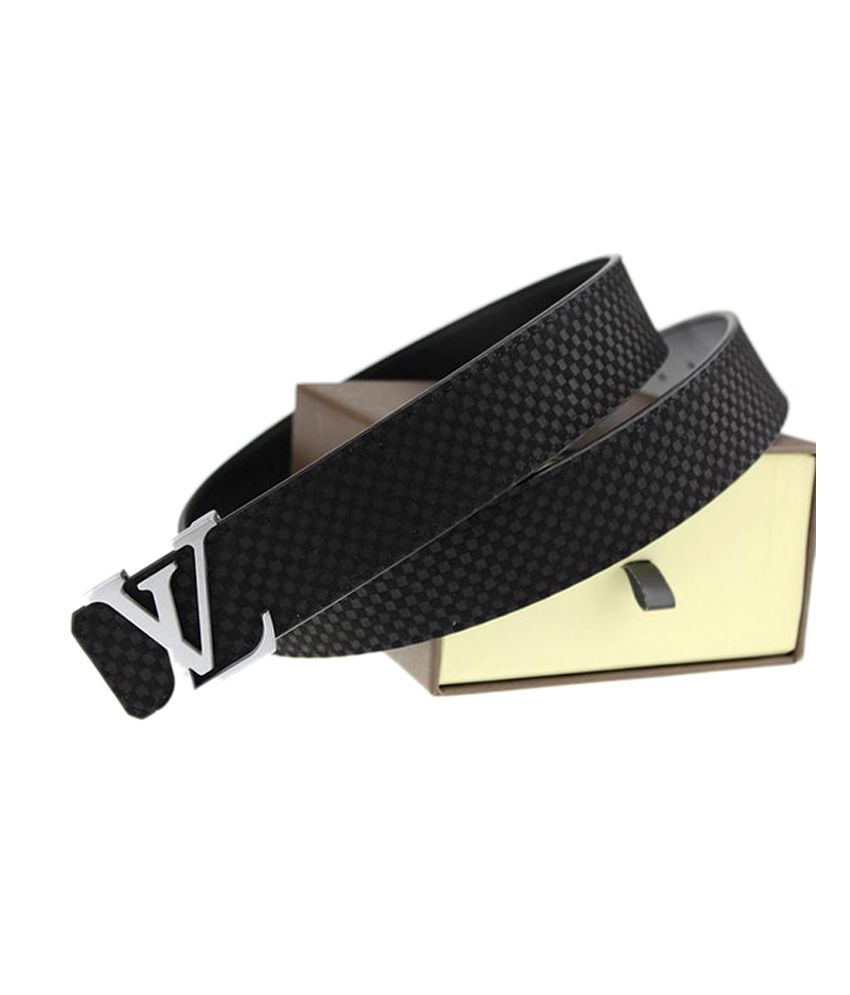 Louis Vuitton Black Leather Single Pin Buckle Casual Belt For Men: Buy Online at Low Price in ...