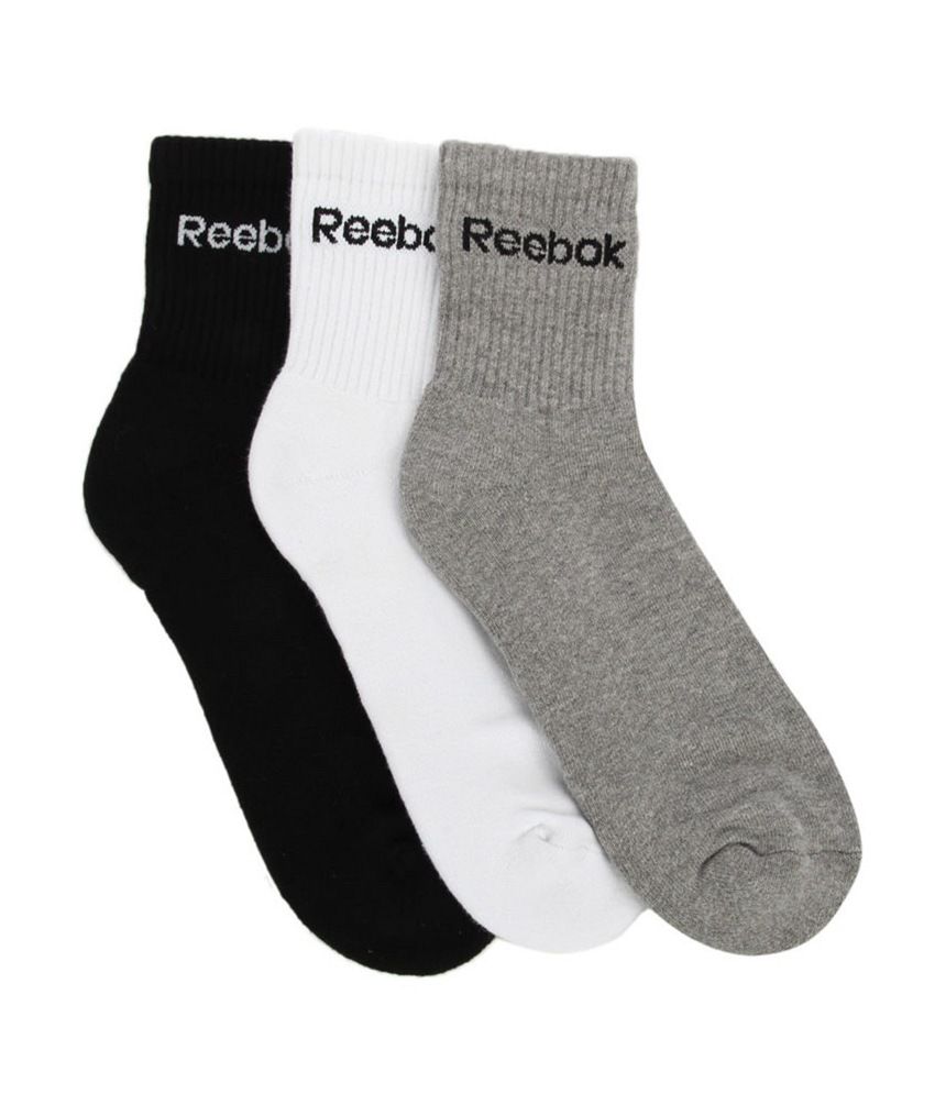 Reebok Cotton Formal Ankle Length Socks - Set Of 3: Buy Online at Low ...