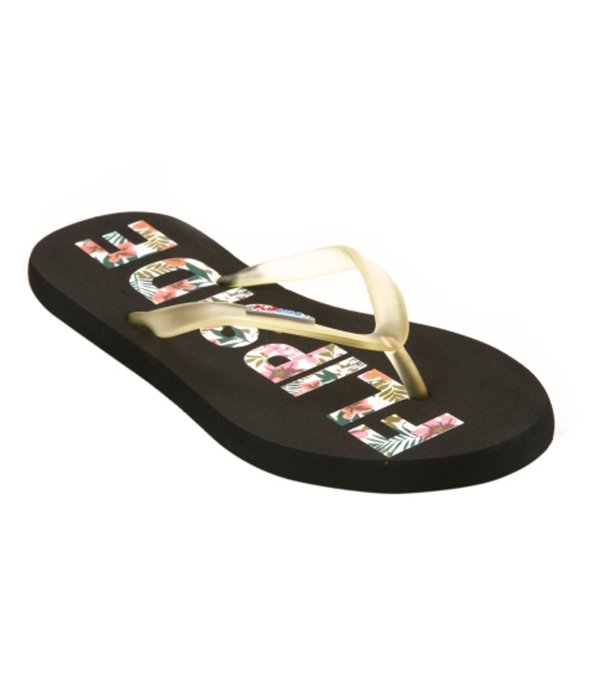 Flipside Womens Selfie Black Flipflops Price in India- Buy Flipside Womens Selfie Black 