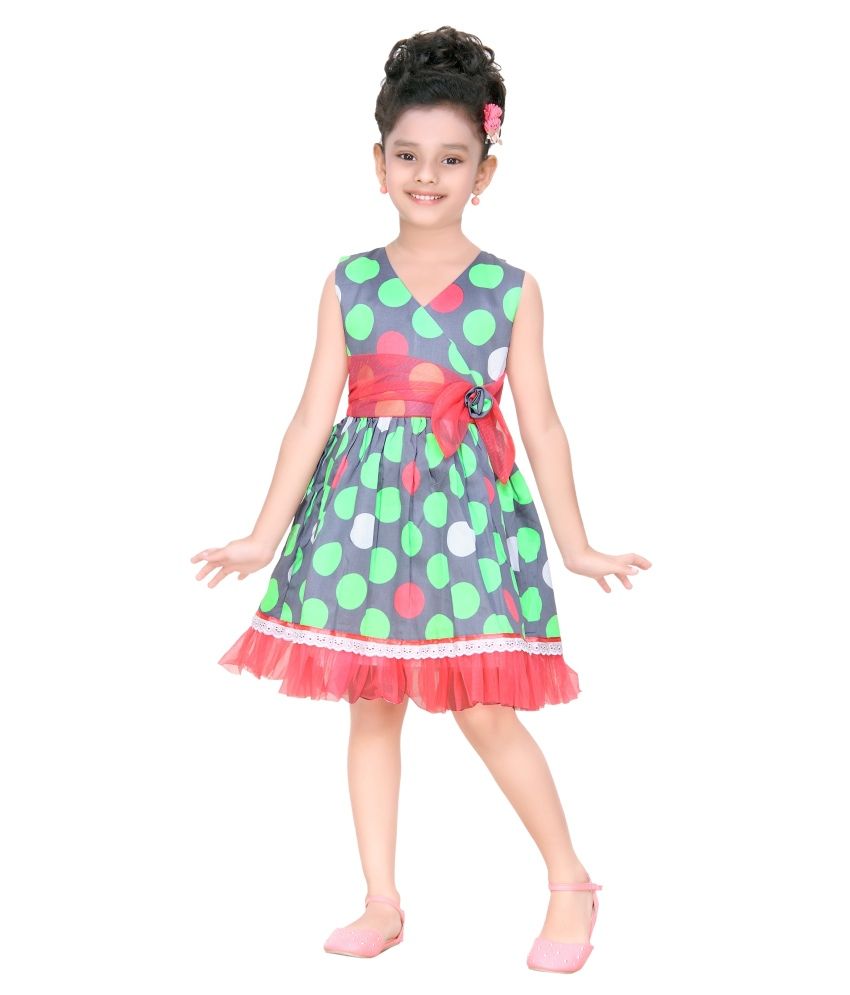 Trendy Girls Green Frock - Buy Trendy Girls Green Frock Online at Low ...