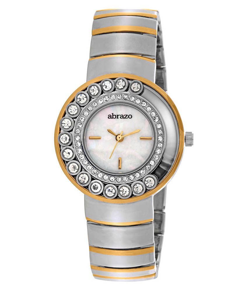 Abrazo Ladies Designer Wrist Watch For Girl - Golden Price  