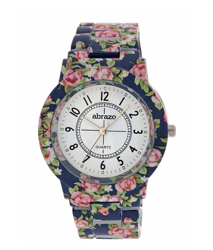 Abrazo Wrist Watch For Girl - Flower Blue Price in India: Buy Abrazo ...