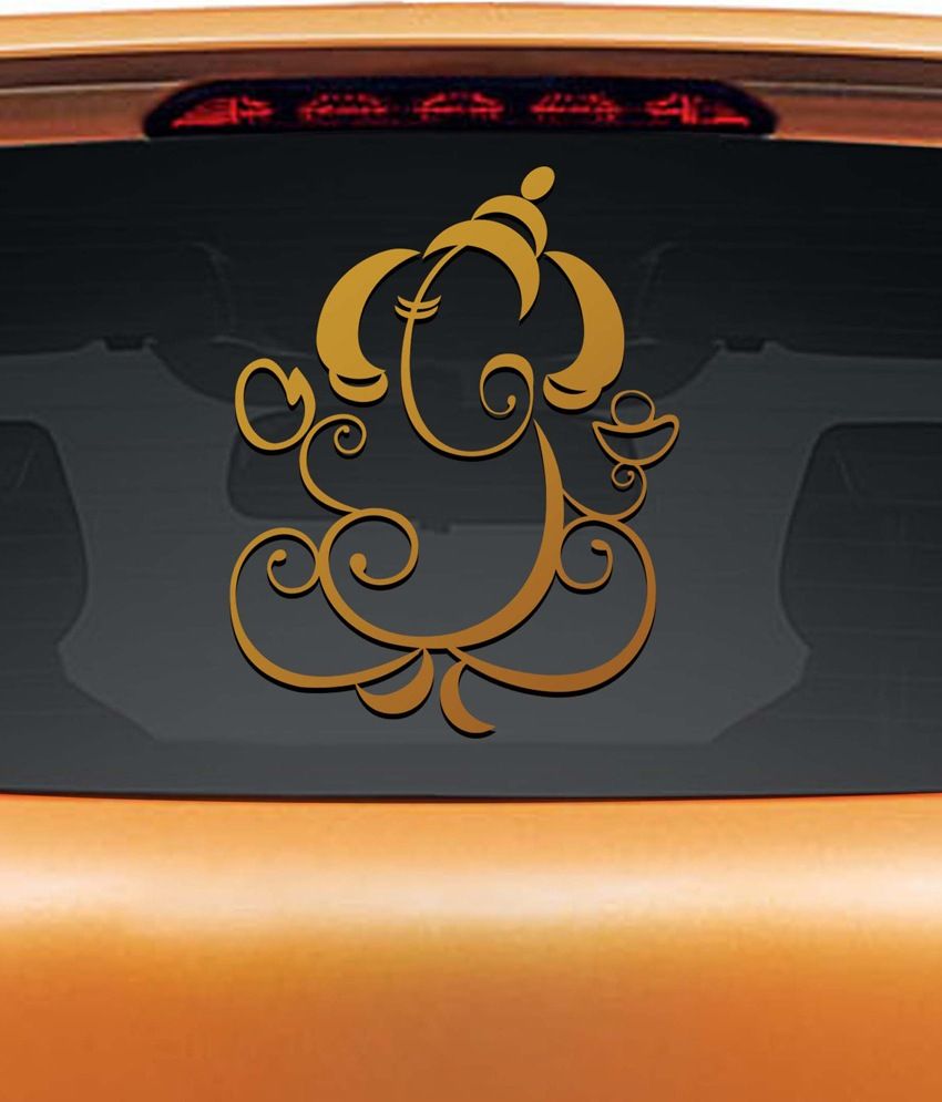 Walldesign Shining Ganesha Car Sticker Copper Buy Walldesign Shining
