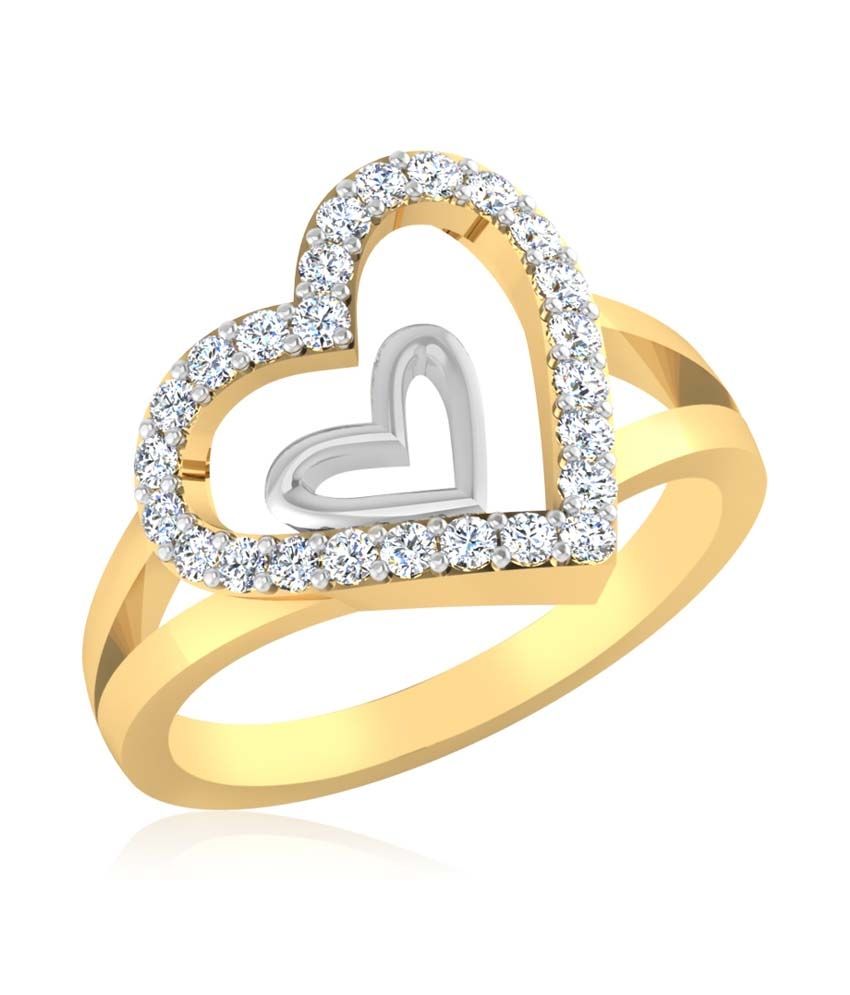 Iskiuski 14kt Gold Fondness Heart Ring