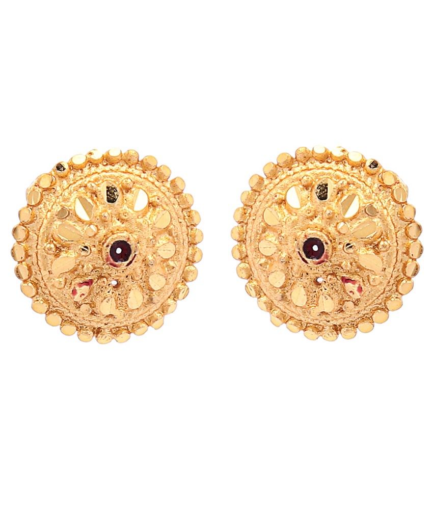Goldnera Gold Plated South Indian Style Ear Studs Goldnera Gold Plated South Indian Style Ear Studs