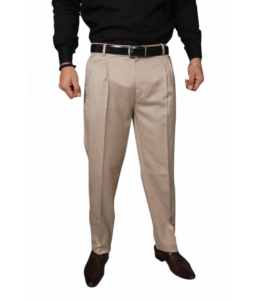 pleated formal trousers