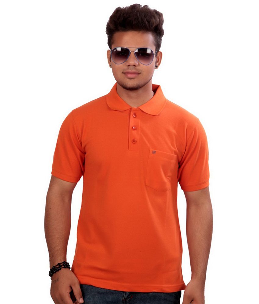 Impulse Clothing Orange Cotton Half Sleeves Polo T-shirts - Buy Impulse ...
