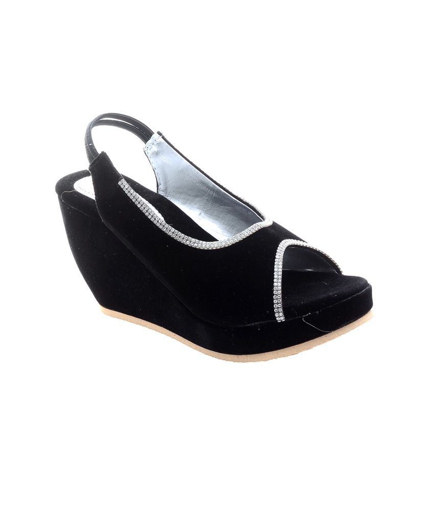 Porcupine Black Party Wear Sandals - Buy Women's Sandals @ Best Price ...