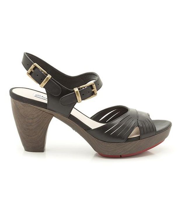 Clarks Black Block Sandals Price in India- Buy Clarks Black Block Sandals Online at Snapdeal