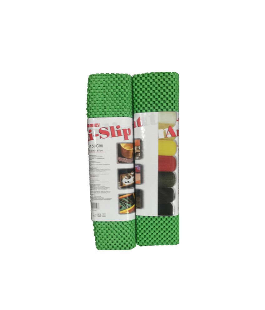 Shc Fridge Anti Slip Gripper Green Synthetic Floor Mat ( Buy 1 Get 1