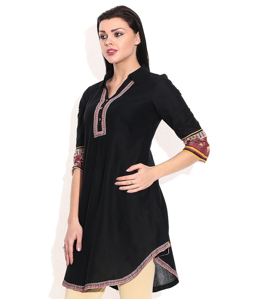 Aurelia Black Kurti - Buy Aurelia Black Kurti Online at Best Prices in ...