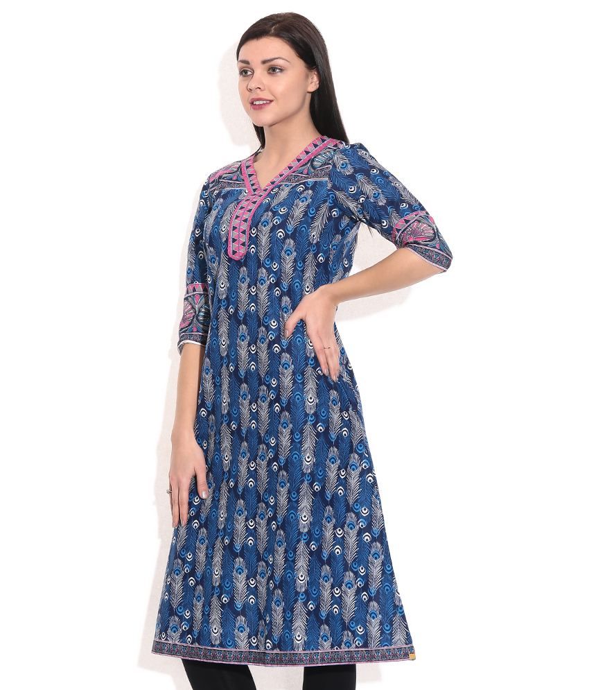 Aurelia Blue Kurti - Buy Aurelia Blue Kurti Online at Best Prices in ...