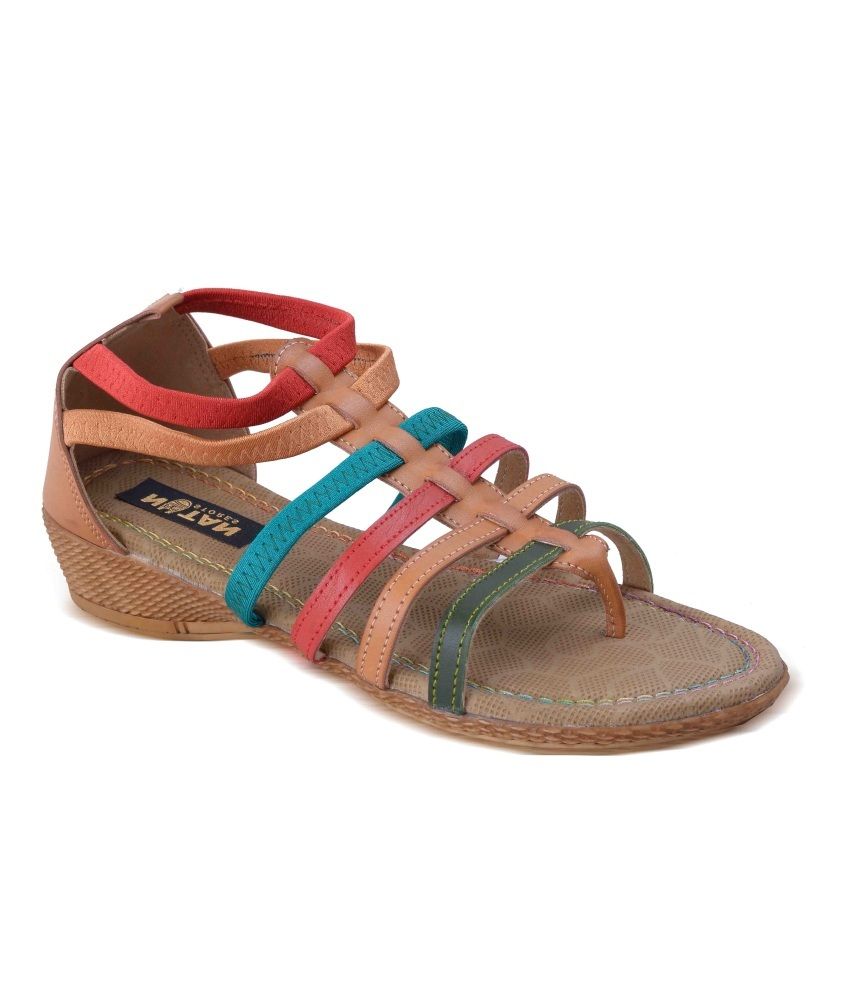 tan gladiator flat sandals