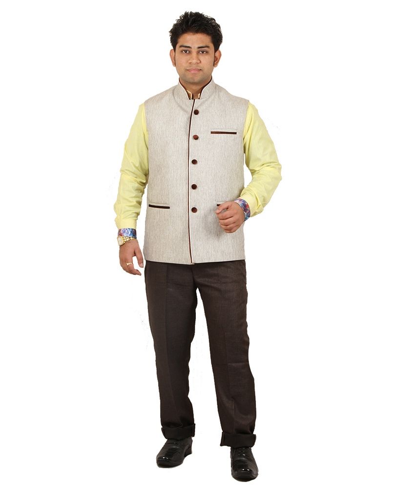 Getabhi Cream Jute Modi Jacket - Buy Getabhi Cream Jute Modi Jacket ...