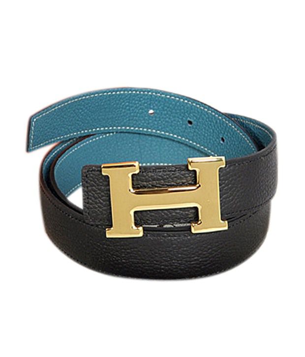 Hermes Black And Blue Belt Golden Buckle: Buy Online at Low Price in India - Snapdeal