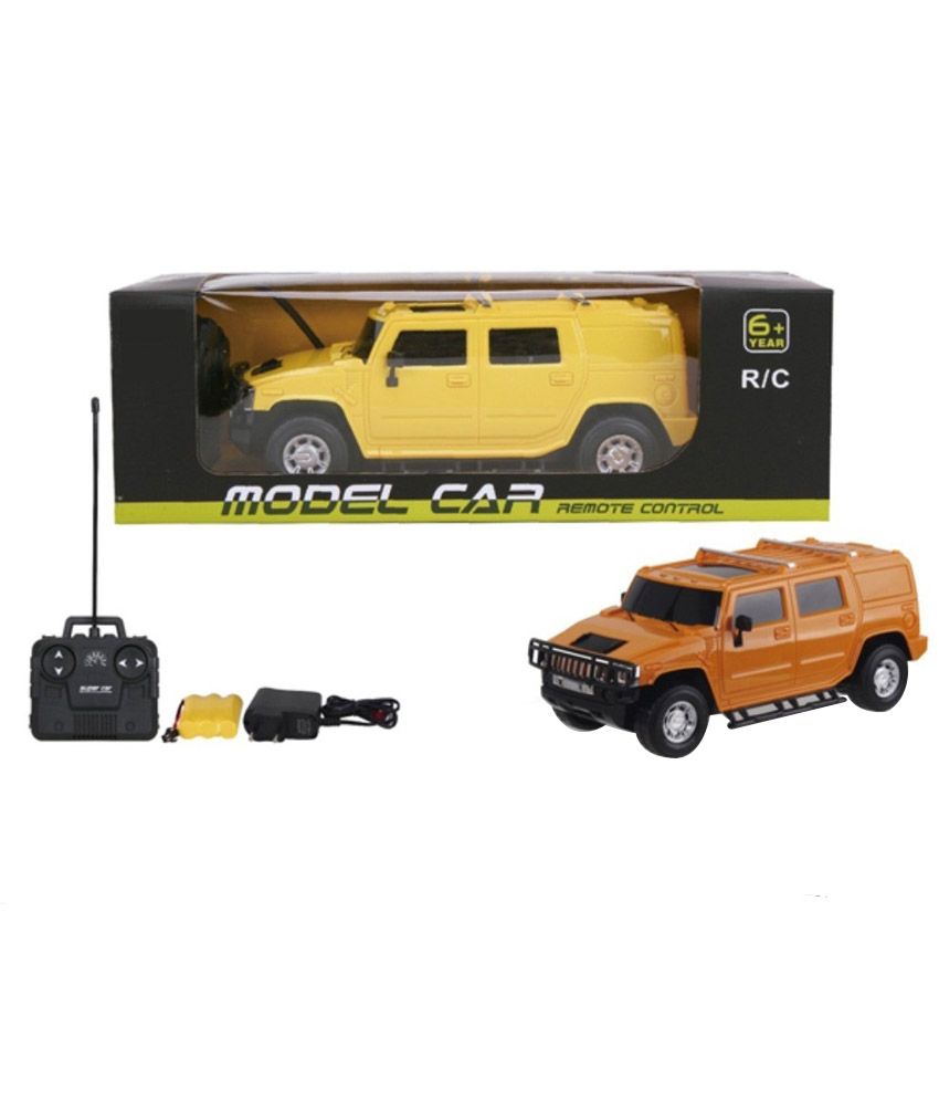 yellow hummer remote control car