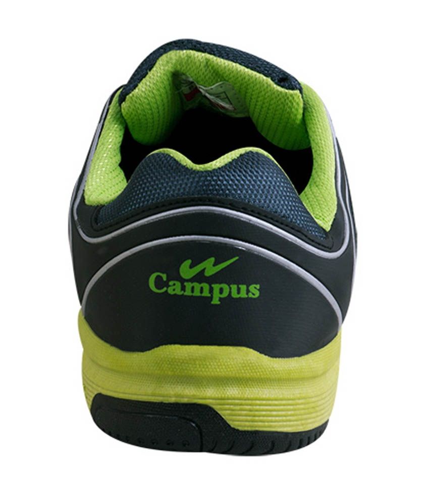 campus black sports shoes