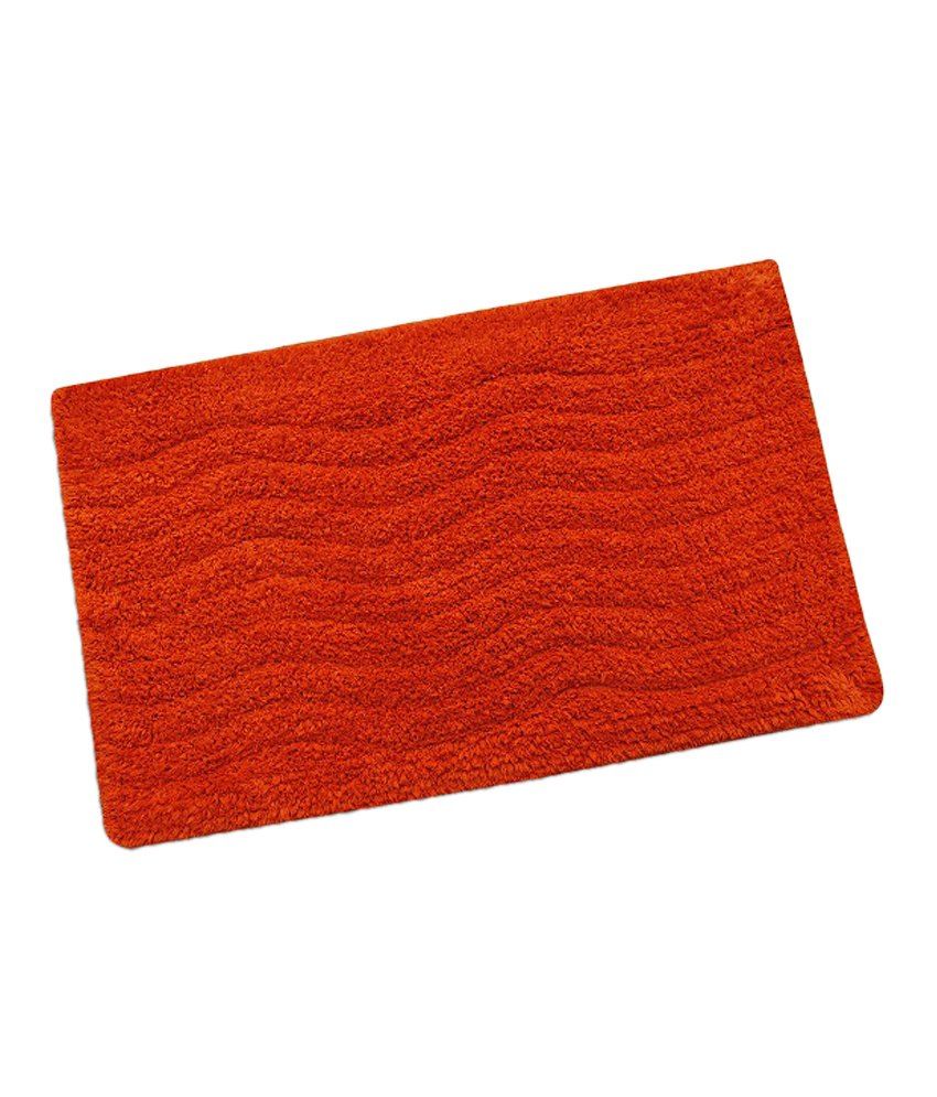 Home By Freedom Orange Cotton Bath Mat - Buy Home By Freedom Orange ...