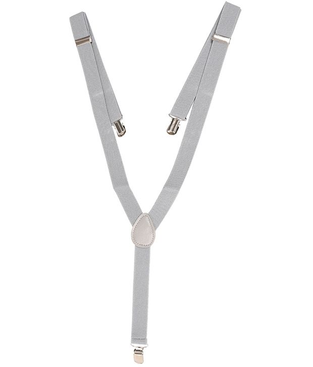 Shellac Plain Light Grey Suspender For Men Buy Online Rs. Snapdeal