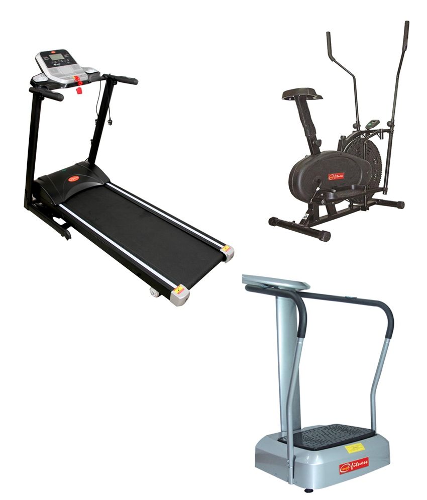 Energie Motorized Treadmill Eht114, Efm701 Massager & Orbitrek Bike
