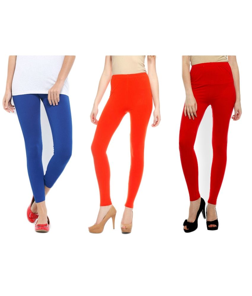 Kamaira Premium Ankle lengthMulti Color Leggings Combo Of 3 Price in