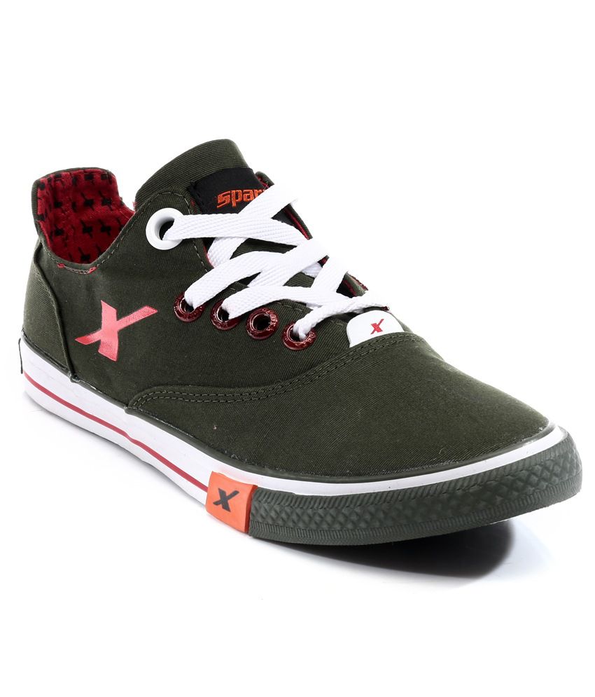 Sparx Green Canvas Shoes - Buy Sparx 