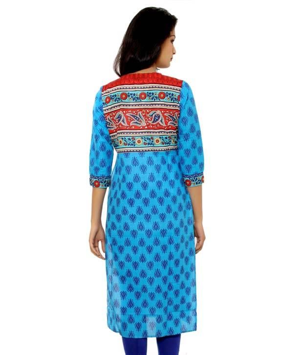 katha work kurti design