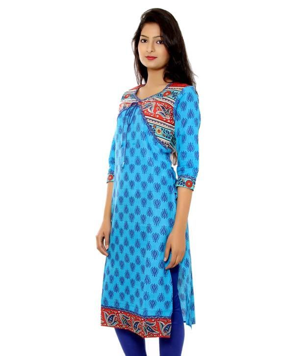 katha work kurti design