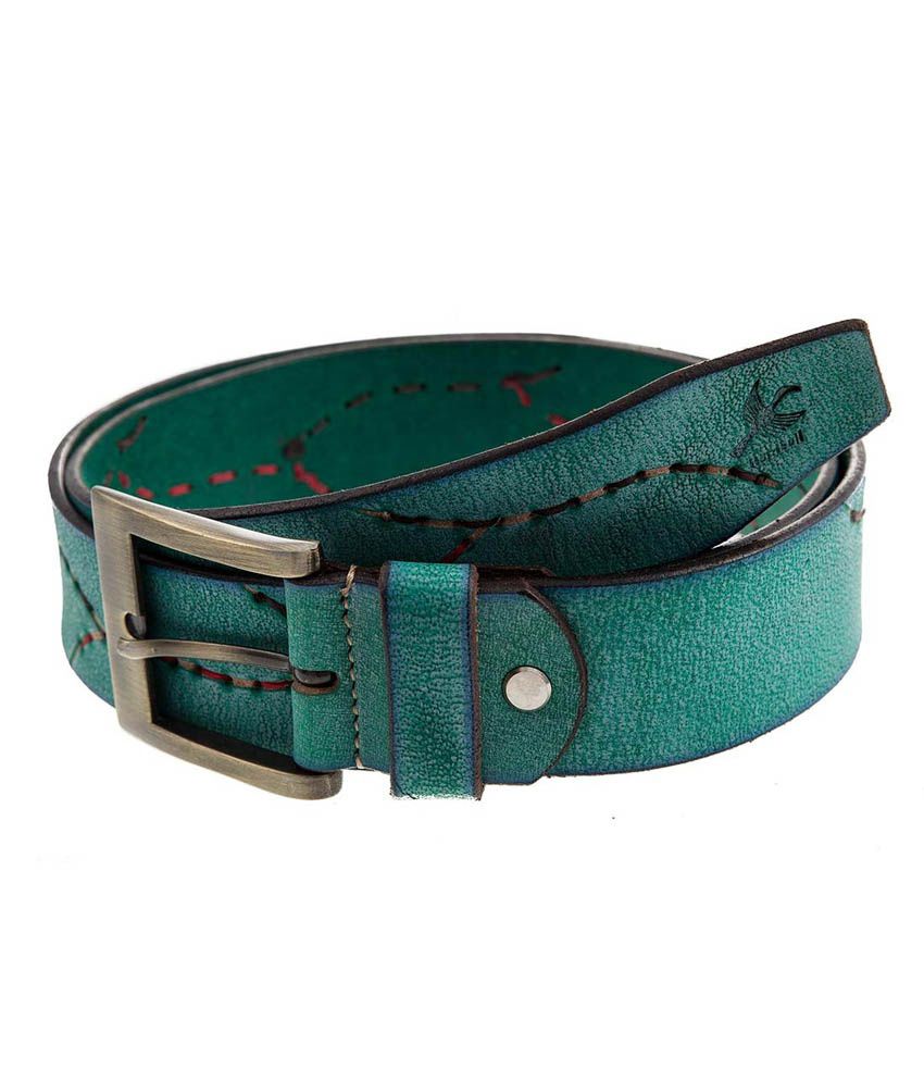 Hornbull Green Leather Casual Belt: Buy Online at Low Price in India - Snapdeal