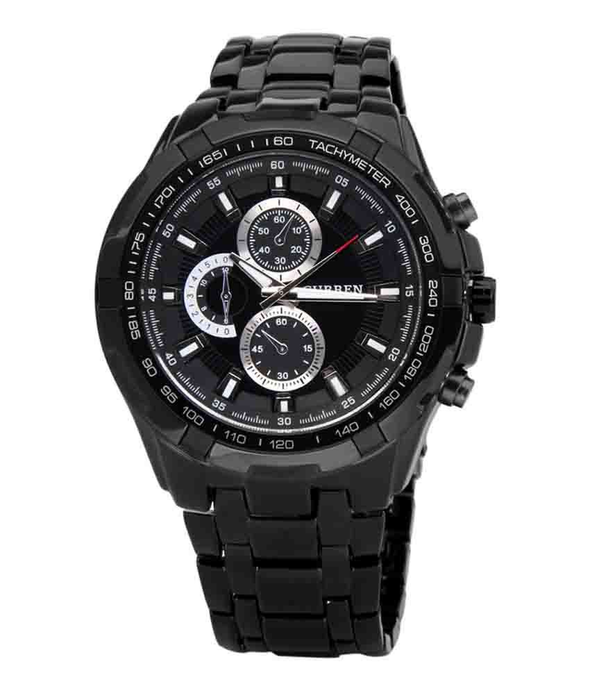 Scorpion Curren Black Analog Imported Formal Men's Watch ...