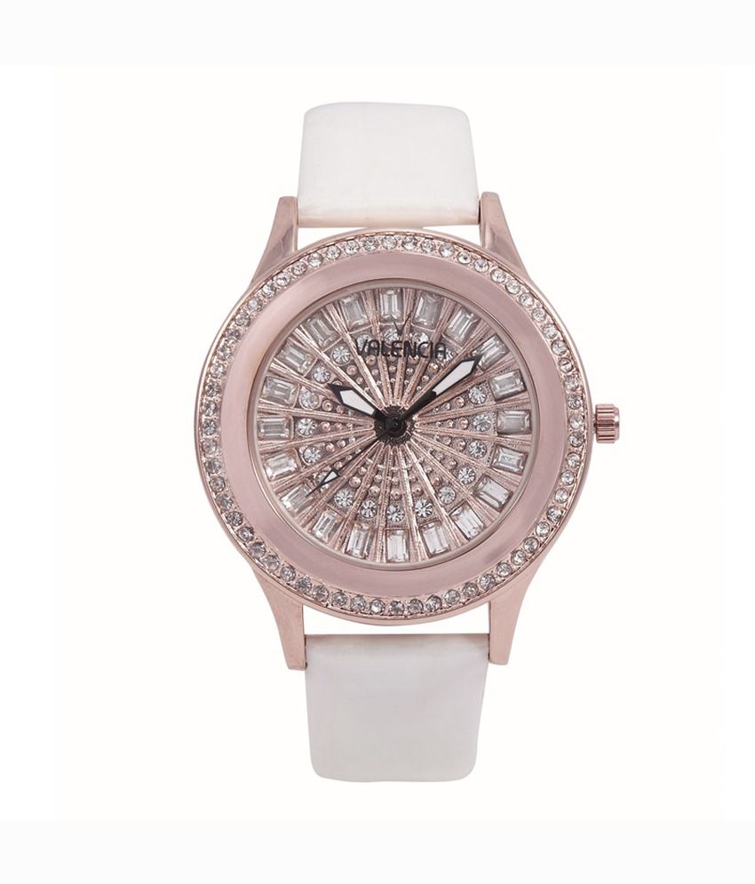 Valencia Wval0041 Ladies White Beauty Wrist Watch Price in India: Buy ...