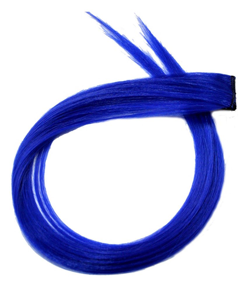 Majik Hair Extension Blue Color With Clip In Straight Piece Buy Majik