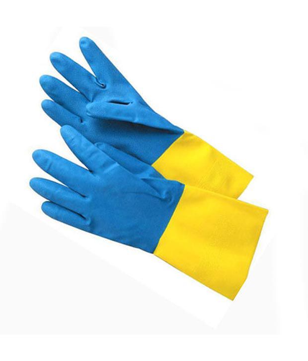     			Dhan Distributors Kitchen Hand Gloves Household Gloves Bi-color Gloves For Garden Works,moistured