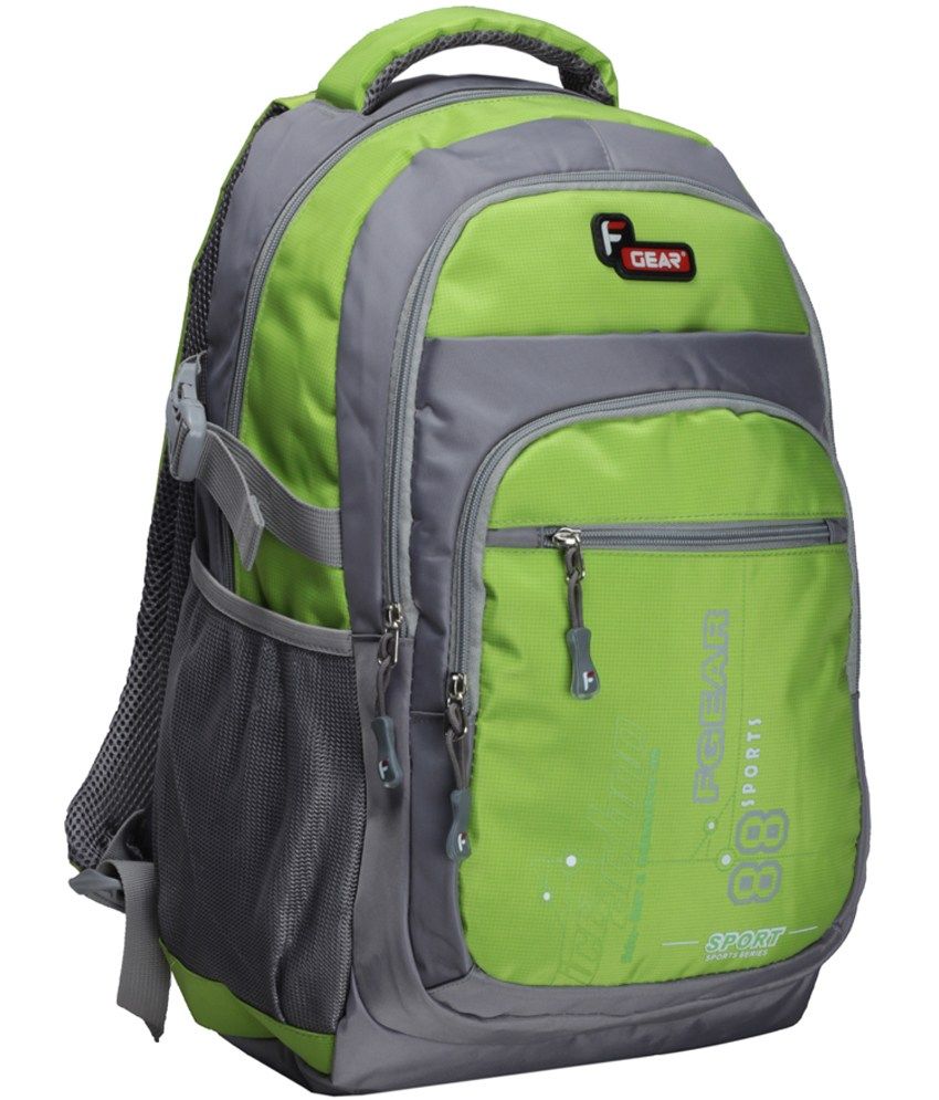 F Gear Green Polyester Enigma Backpack Buy F Gear Green Polyester