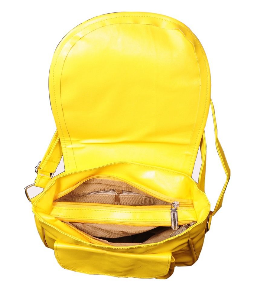 Stylefield Leather Look Yellow Sling Bag Buy Stylefield Leather Look Yellow Sling Bag Online