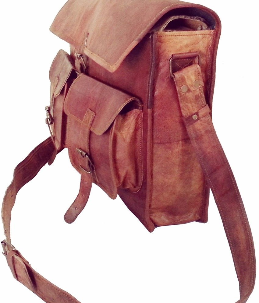 Vintage Brown Leather Messenger Bag Buy Vintage Brown Leather