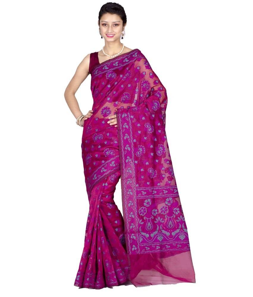 Chandrakala Banarasi Readymade Blouse For Women Sarees - Art Silk, Magenta, Size 2X-Large - View #3