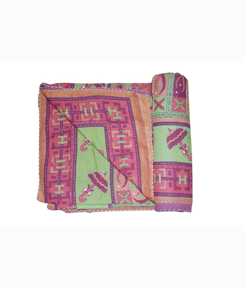 Silkworm Traditional Katha Work Double Bed Ac Quilt - Buy Silkworm ...