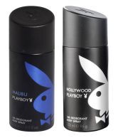 Playboy Malibu & Hollywood Deodorants For Men - Set Of 2 (150mlX2)