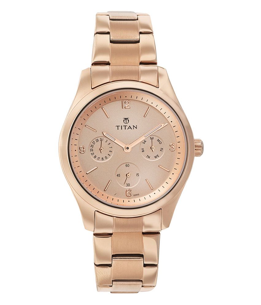 TITAN Ladies Rose Gold Watch (9962Wm01) Price in India: Buy TITAN Ladies Rose Gold Watch 