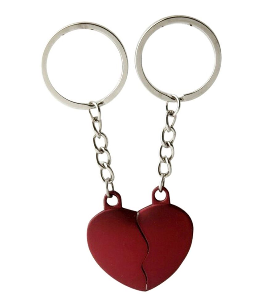 Hs Retail Red Broken Heart Magnetic Keychain: Buy Online at Low Price ...