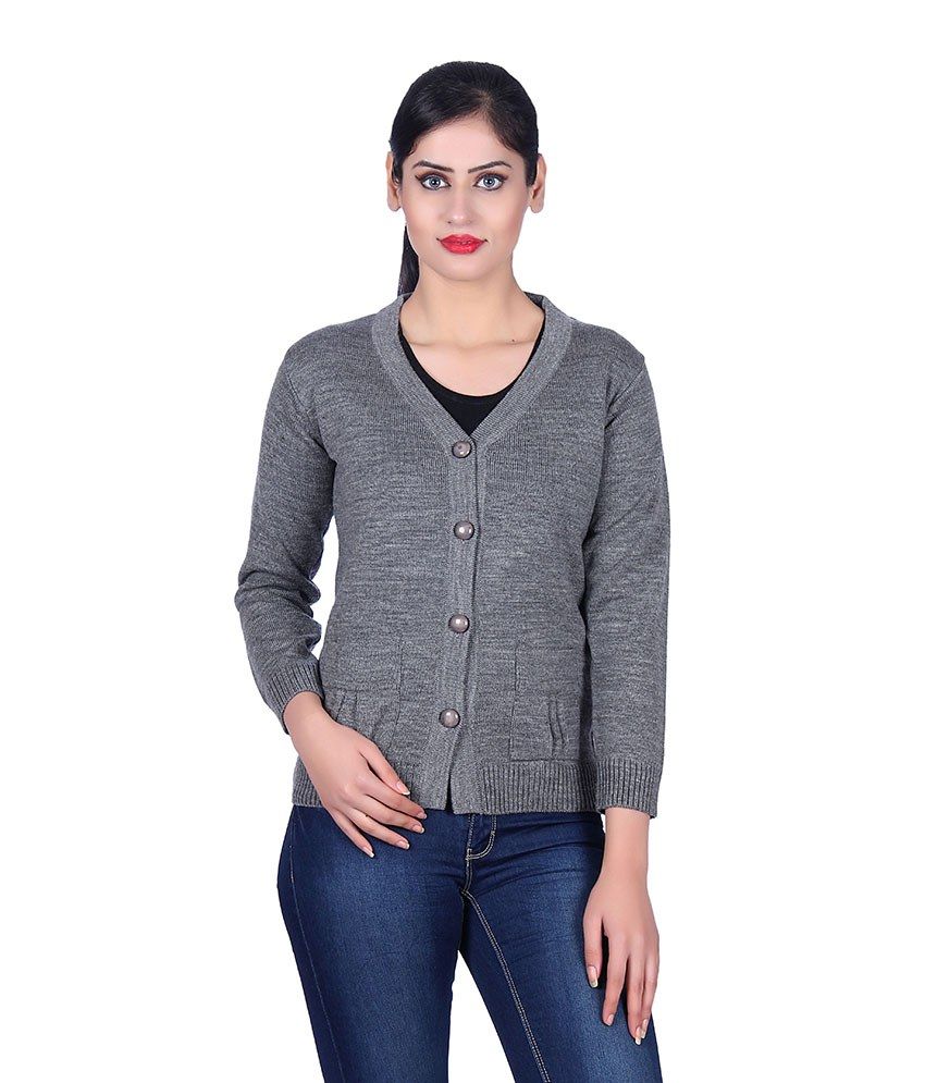 ladies gray cardigans