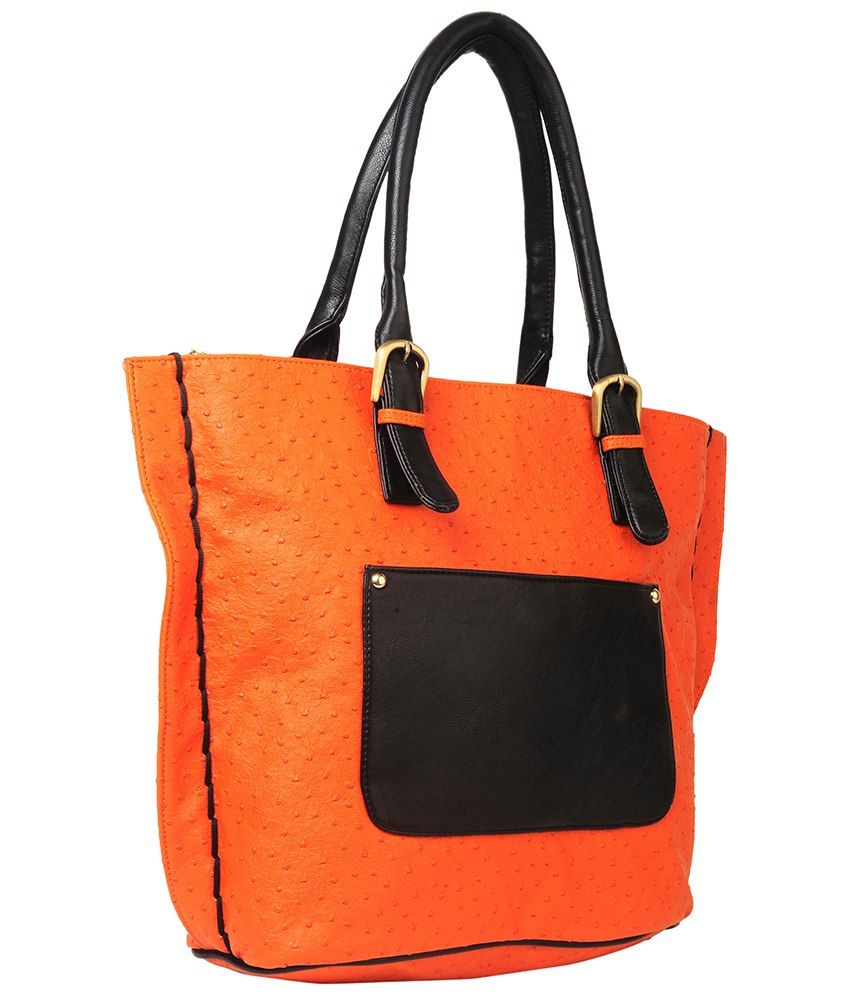 large orange tote