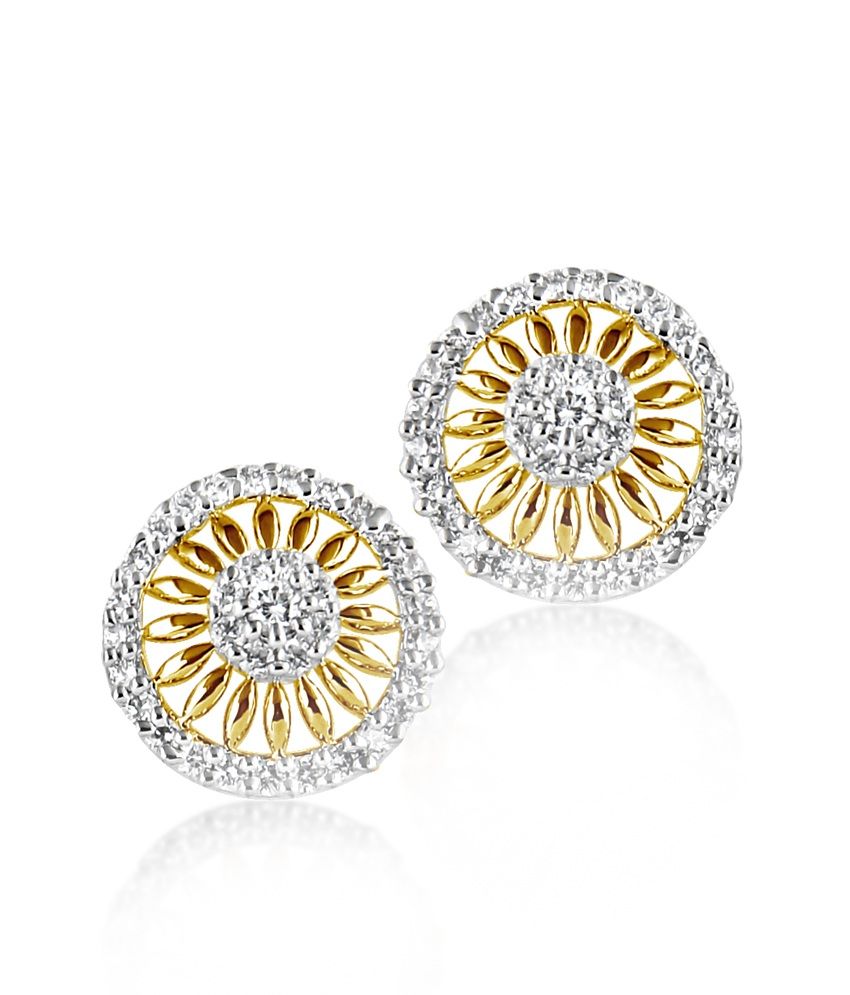 18 ct gold stud earrings