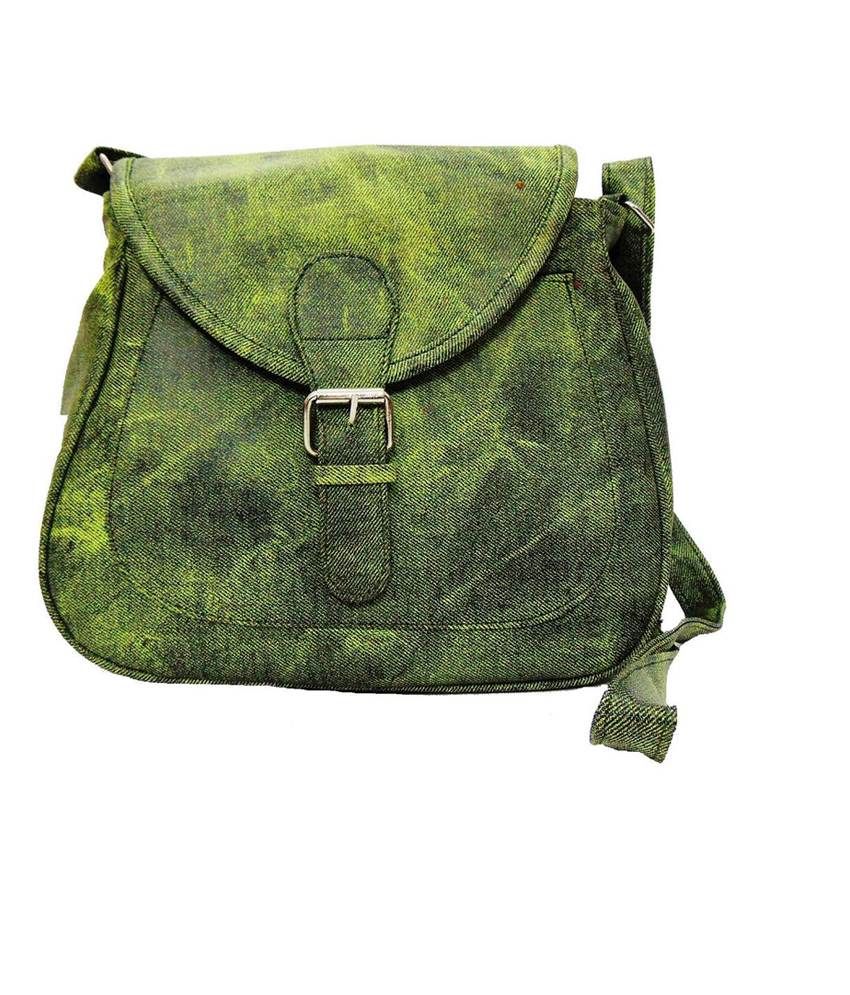 green sling bags