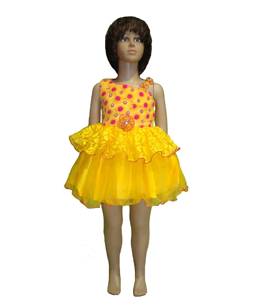 Bodingo Girls Partywear Frock In Yellow Colour - Buy Bodingo Girls ...