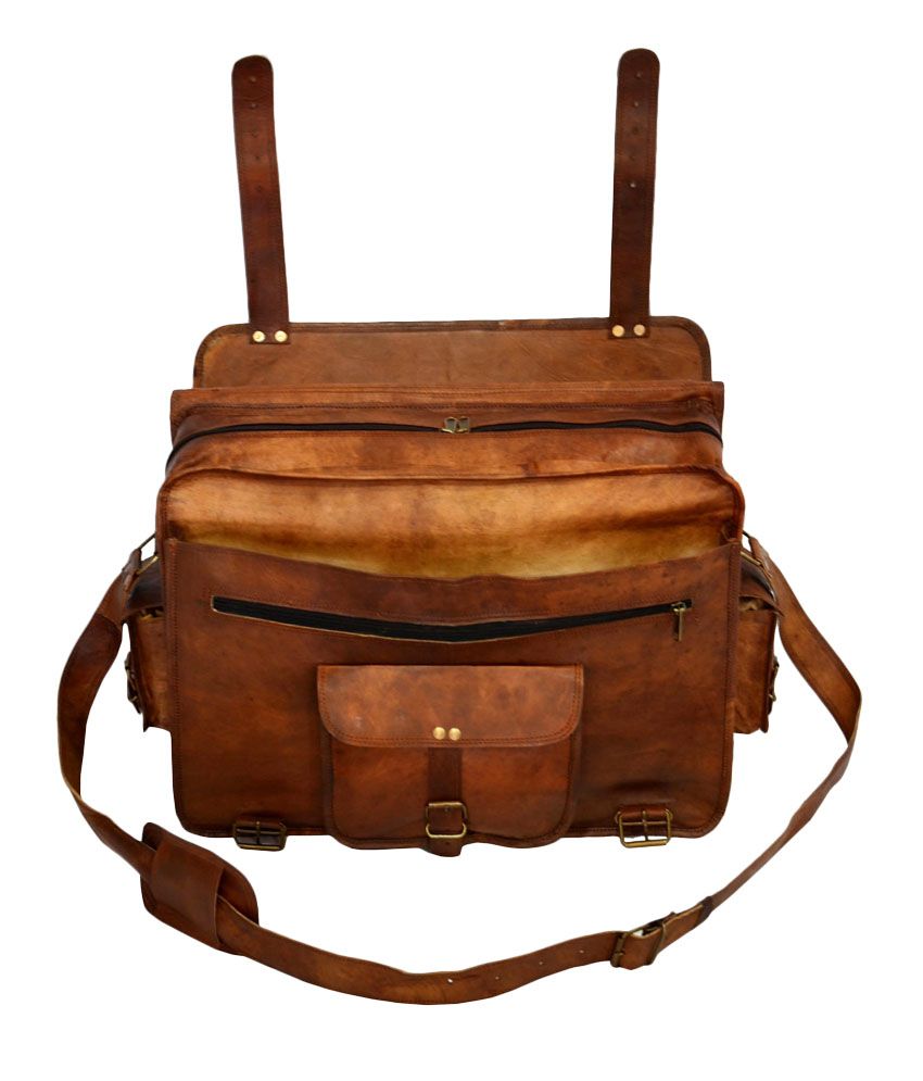 Digital Rajasthan Vintage Leather Craft Real Leather Travel Luggage