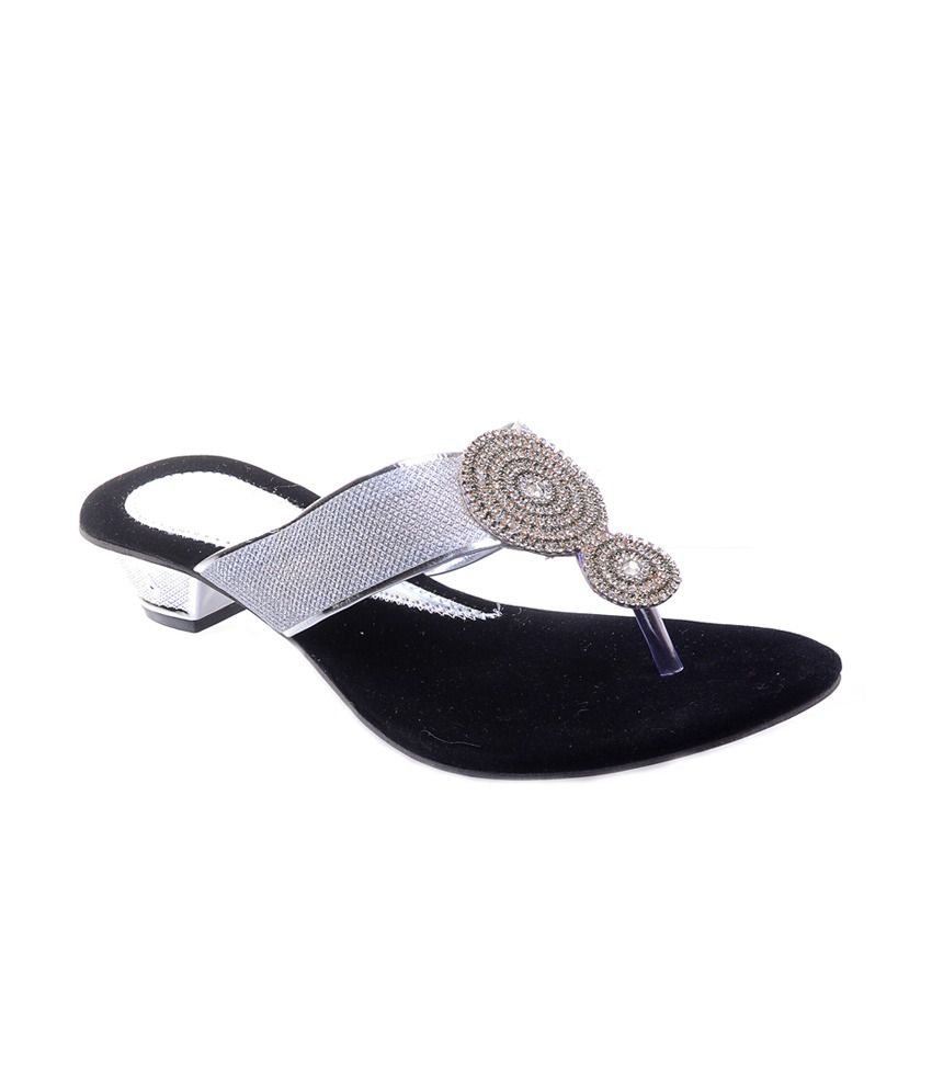 Porcupine Black Party Wear Sandals Price in India- Buy Porcupine Black ...